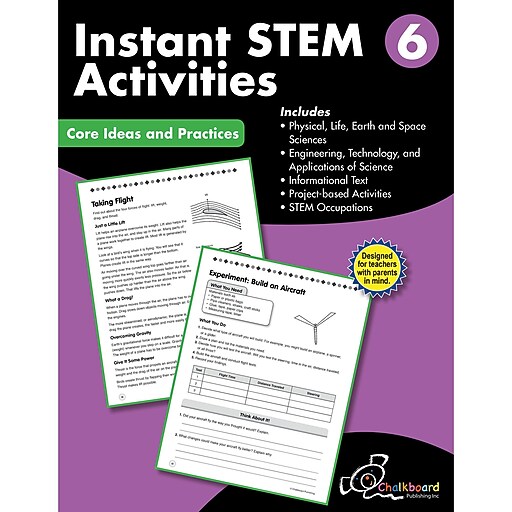 Creative Teaching Press STEM Instant Activities Workbook, Grade 6 (CTP8198) Staples