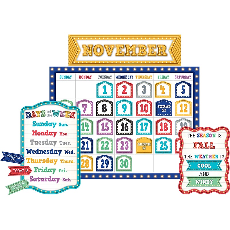 Teacher Created Resources Marquee Calendar Bulletin Board, 84/Set (TCR5636) image 1
