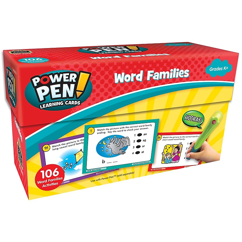 Teacher Created Resources Power Pen Learning Cards: Word Families, 53 ct (TCR6105) image 1