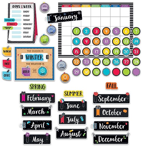 Creative Teaching Press Bold & Bright Calendar Set Bulletin Board, 67