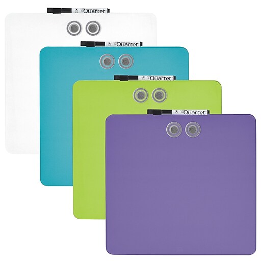 Quartet Tin Dry-Erase Board, 1' x 1', Assorted Colors, 1 Each
