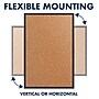 Quartet Classic Cork Bulletin Board, Black Aluminum Frame, 3'H x 4'W (2304B0)~#|#~sp56250079_sc7