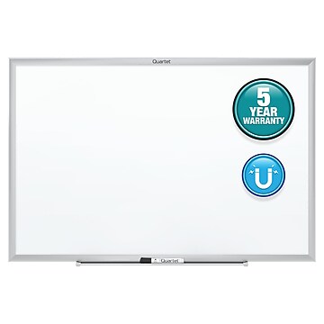 Quartet Classic Series Magnetic Whiteboard 24 x 18 Black Aluminum Frame SM531B 
