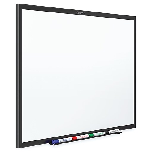 Quartet® Standard Whiteboard, 24" x 18", Black Aluminum Frame