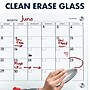 Quartet Infinity Magnetic Glass Calendar Dry-Erase Whiteboard, 4' x 3', Frameless (GC4836F)~#|#~sp56254056_sc7