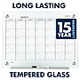 Quartet Infinity Magnetic Glass Calendar Dry-Erase Whiteboard, 4' x 3', Frameless (GC4836F)~#|#~sp56254057_sc7