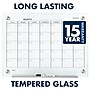 Quartet Infinity Magnetic Glass Calendar Dry-Erase Whiteboard, 3' x 2' (GC3624F)~#|#~sp56254470_sc7