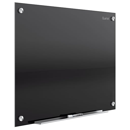 Quartet Infinity Glass DryErase Whiteboard, Black, 3' x 2' (G3624B) Staples