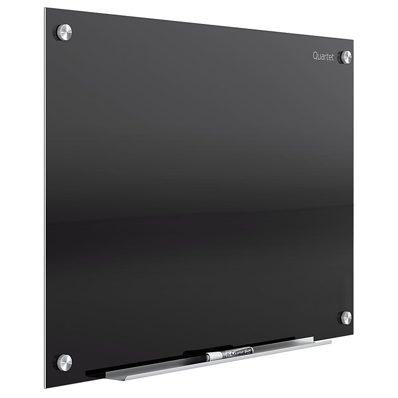 Quartet Infinity Magnetic Glass Dry-Erase Whiteboard, Black, 3' x 2' (G3624B) image 1