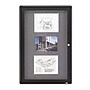 Quartet Fabric Enclosed Bulletin Board, Graphite Frame, 3'H x 2'W (2363L)~#|#~sp56256067_sc7