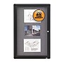Quartet Fabric Enclosed Bulletin Board, Graphite Frame, 3'H x 2'W (2363L)~#|#~sp56256068_sc7