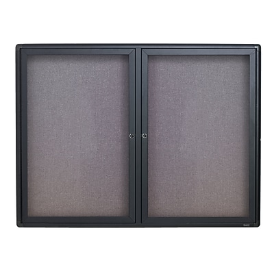 Pinnwand Aus Stoff, Grau, 90x60 Cm - Rahmenlos, Einfach Zu Montieren & Super Stabil