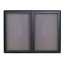 Quartet Fabric Enclosed Bulletin Board, Graphite Frame, 3'H x 4'W (2364L)~#|#~sp56256071_sc7