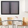 Quartet Fabric Enclosed Bulletin Board, Graphite Frame, 3'H x 4'W (2364L)~#|#~sp56256073_sc7