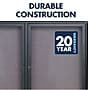 Quartet Fabric Enclosed Bulletin Board, Graphite Frame, 3'H x 4'W (2364L)~#|#~sp56256624_sc7