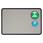 Quartet Contour Fabric Bulletin Board, Black Frame, 2'H x 3'W (7693G)~#|#~sp56267134_sc7