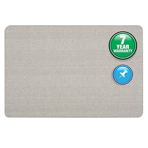 Quartet® 3' x 2' Gray Oval Office™ Fabric Bulletin Board at Staples