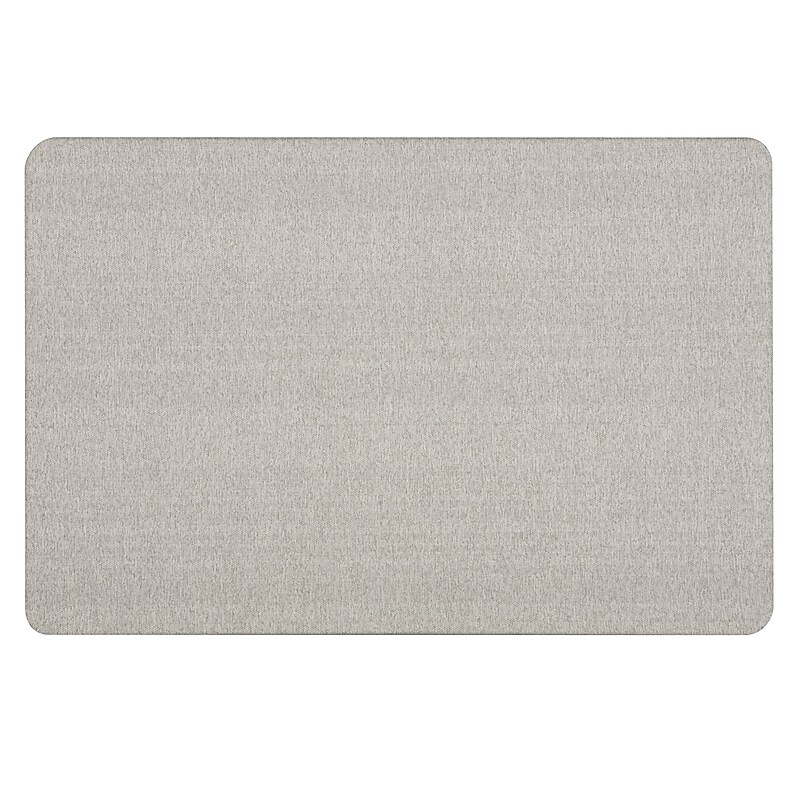 Quartet Oval Office Fabric Bulletin Board, Frameless, 3'H x 4'W (7684G) image 1