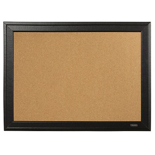 Quartet Cork Bulletin Board, Black Frame, 23'' x 17'' (79281) Staples