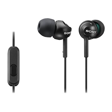 Sony EX Series Stereo Headphones, Black (MDR-EX15AP/B) | Staples