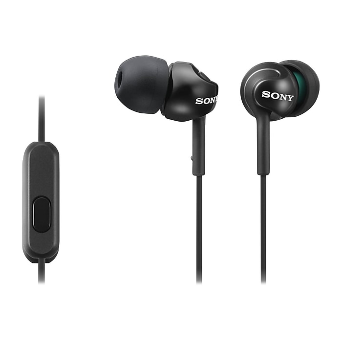 Sony EX Series Stereo Headphones, Black (MDR-EX110AP/B) | Staples