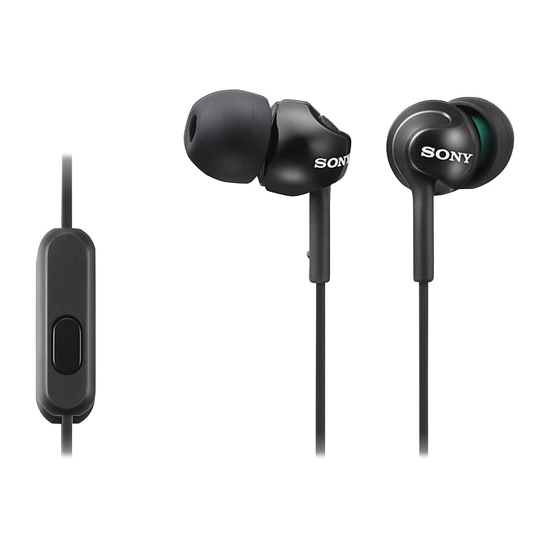 Sony EX Series Stereo Headphones, Black (MDR-EX110AP/B) image 1