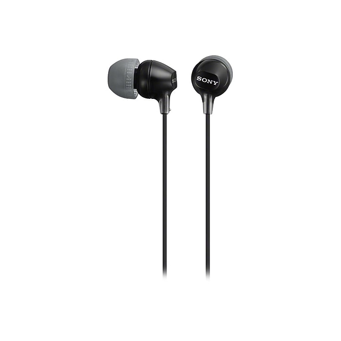 Sony EX Series Stereo Headphones, Black (MDR-EX15AP/B) | Staples