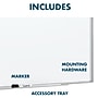 Quartet Fusion Nano-Clean Magnetic Dry-Erase Whiteboard, Anodized Aluminum Frame, 4' x 6' (NA7248F)~#|#~sp56287431_sc7