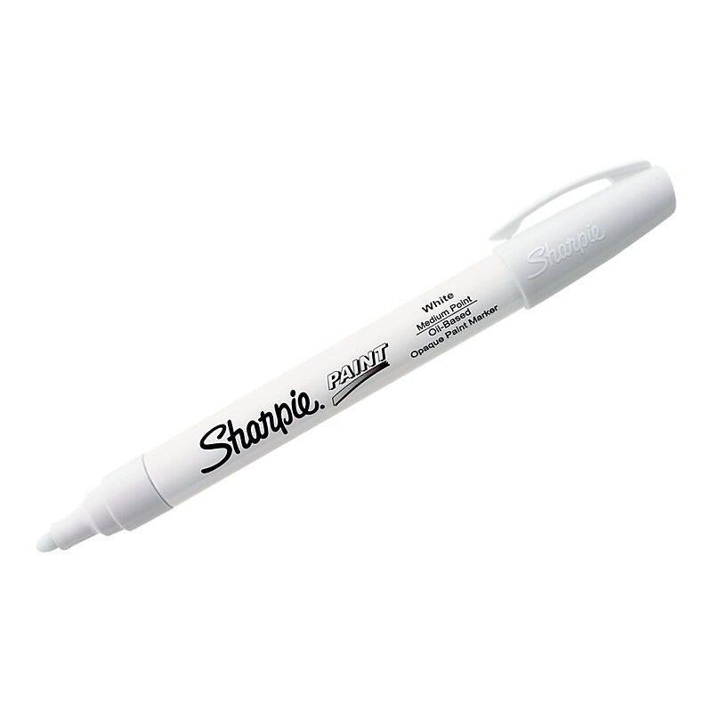Sharpie Paint Oil-Based Marker, Medium Tip, White Ink (1875046) image 1