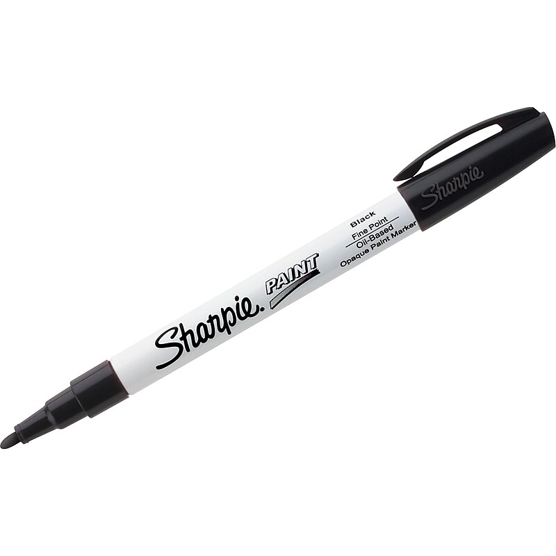 Sharpie Paint Oil-Based Marker, Fine Tip, Black Ink (1873933) image 1