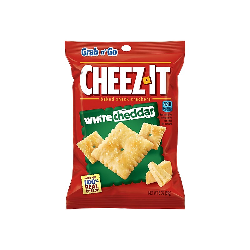 Cheez-It Gluten Free White Cheddar Crackers, 3 oz., (CHEEZITWC6) image 1