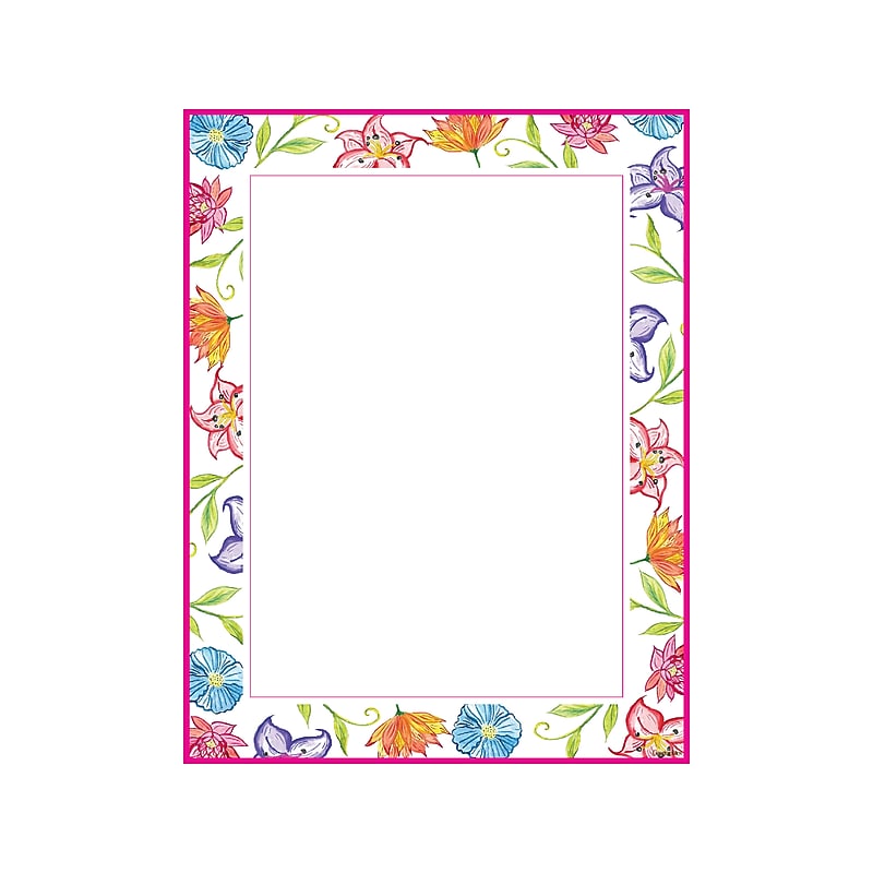 Geographics Floral Frenzy Premium Everyday Letterhead, Multi Colors, 50/Pack (49825) image 1