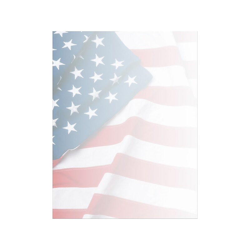 Geographics Flag Business Holiday Letterhead, Multi Colors, 100/Pack (46880S) image 1