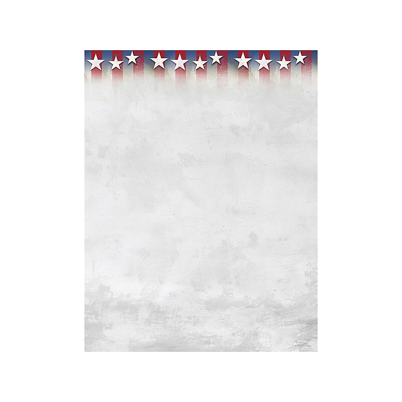 Great Papers! Stars Of Honor Patriotic Letterhead, Multicolor, 80/Pack (2019050) image 1