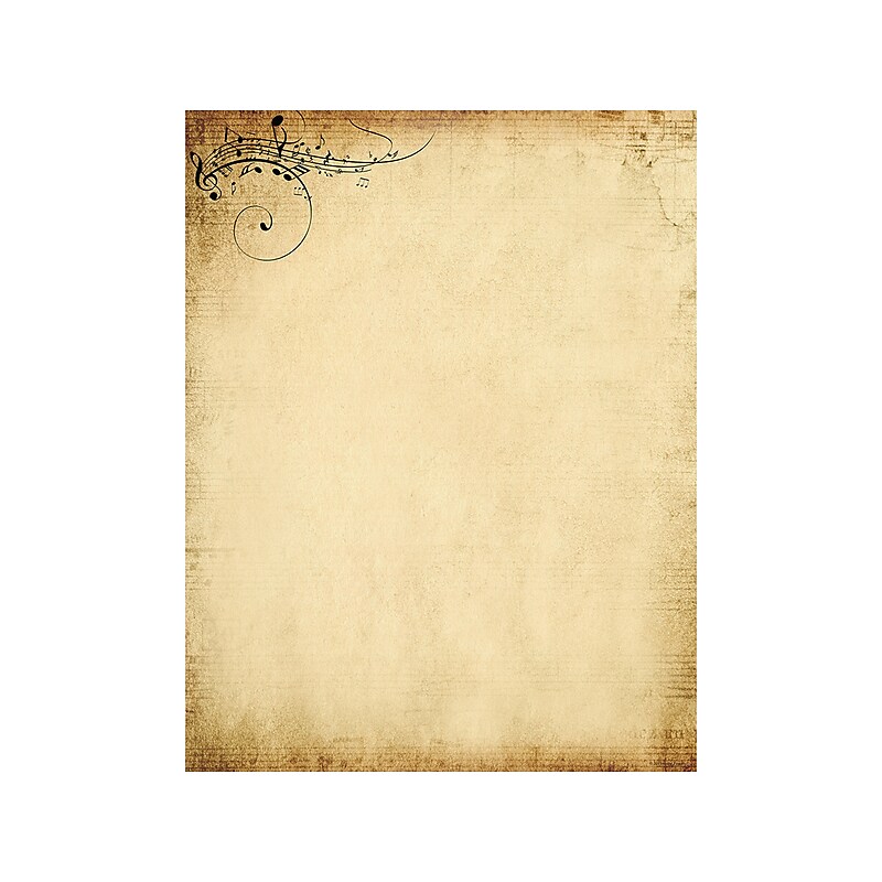 Great Papers! Treble Clef Music Letterhead, Beige, 80/Pack (2019067) image 1