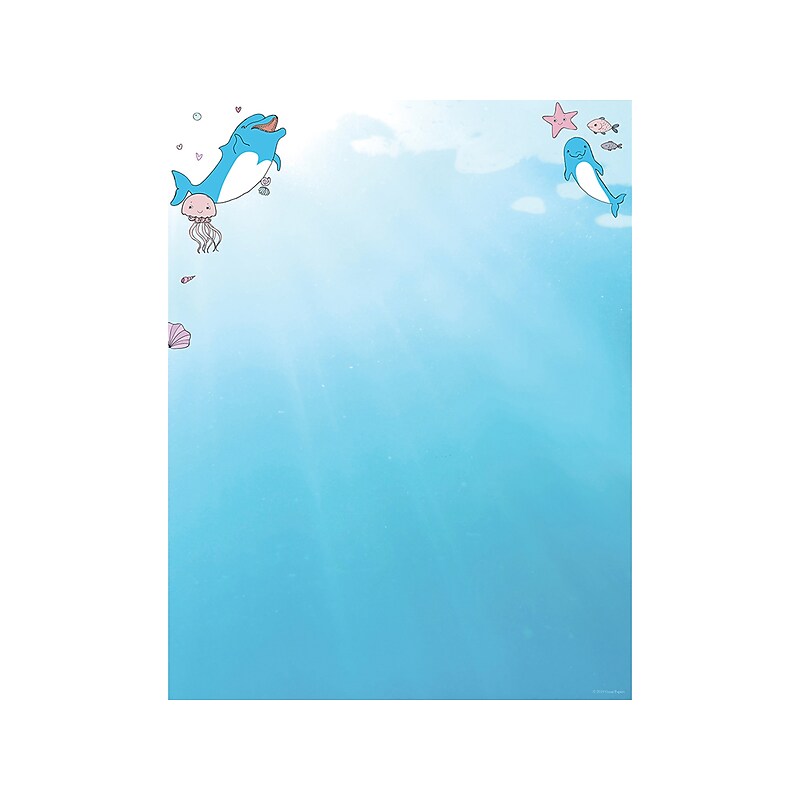 Great Papers! Dolphin Adventure Everyday Letterheads, Multicolor, 80/Pack (2019069) image 1