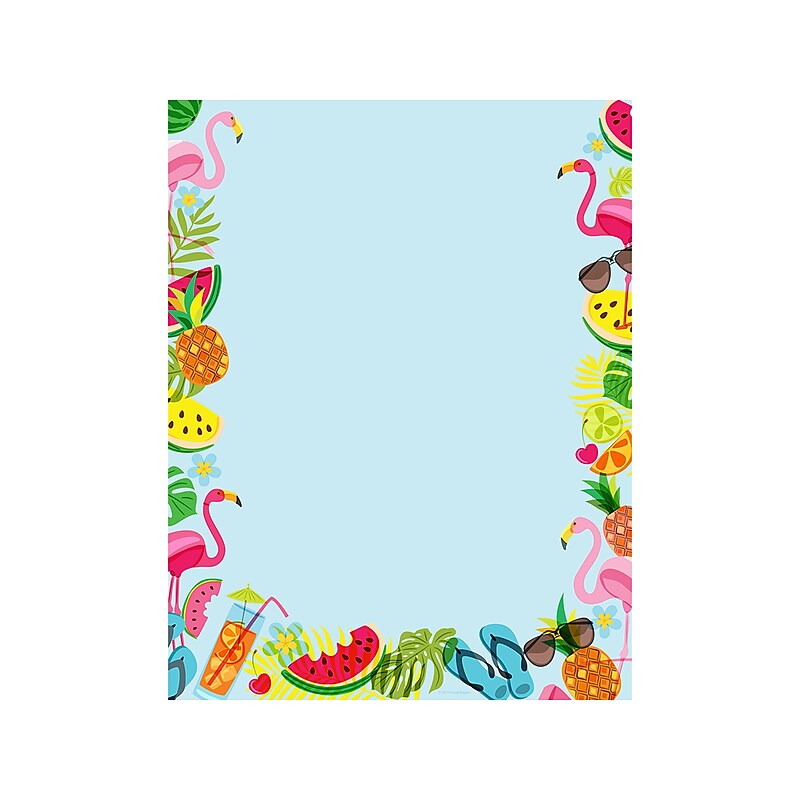 Great Papers! Tropical Vibes Letterhead, Multicolor, 80/Pack (2019065) image 1