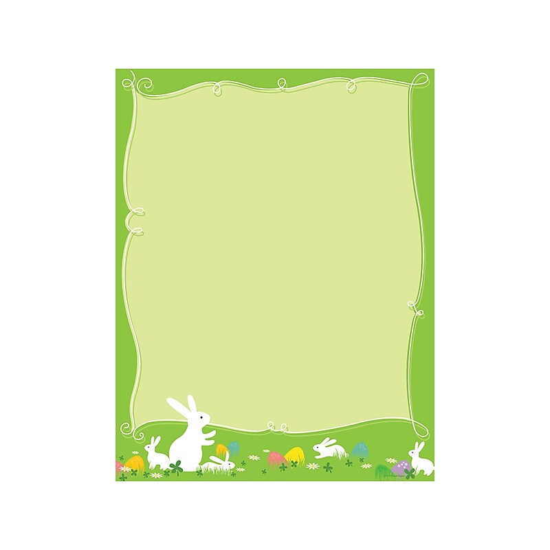 Great Papers! Hippity Hop Spring Letterhead, Multicolor, 80/Pack (2019070) image 1