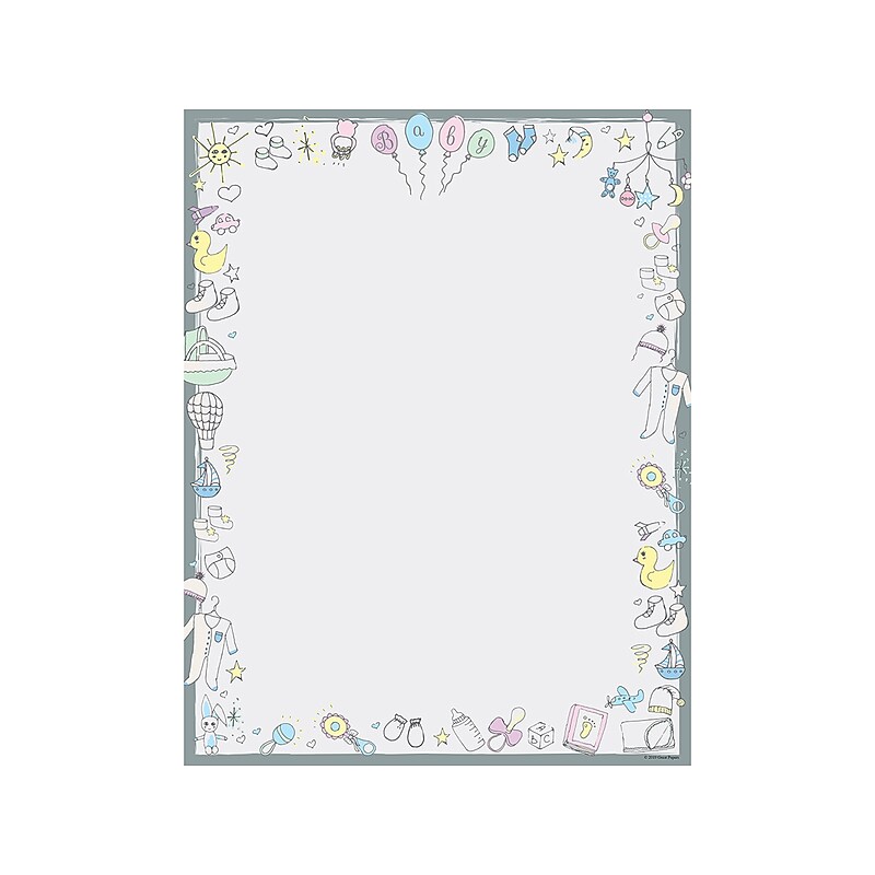 Great Papers! Baby Time Letterhead, Multicolor, 80/Pack (2019075) image 1