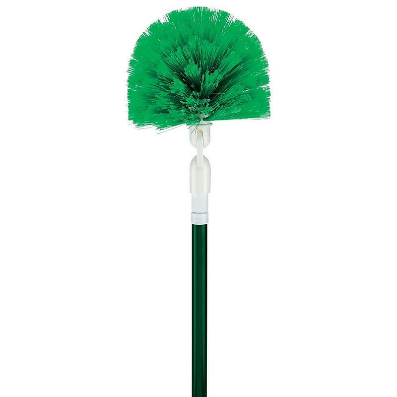 Libman Swivel Duster & Handle, Steel Handle, 8", Green & White, Case of 4, (0118) image 1