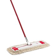 Libman 24" Dust Mop, 100% Cotton, 24" x 5", Red & White, Case of 6, (0922)