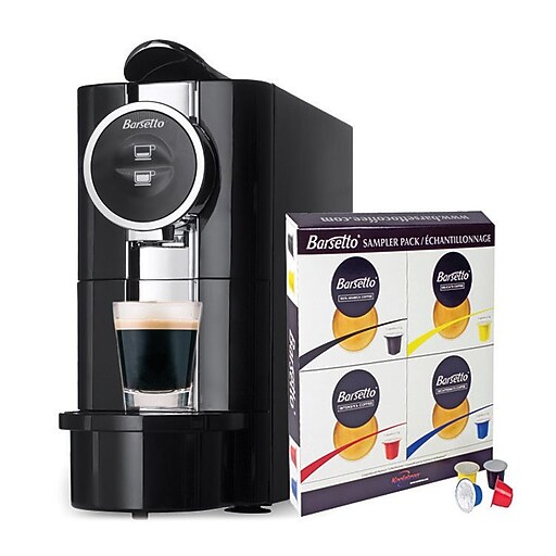 Barsetto 2Cups Pod Espresso Machine, Black (622014) Staples