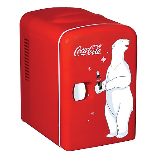 Coca Cola 0 1 Cu Ft Refrigerator Red Kwc4 Staples