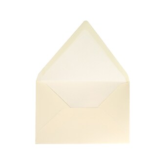 Great Papers! Premium Tissue-Lined Moistenable Glue Invitation Envelopes, 6.12" x 8.62", Light Cream, 25/Pack (2019027)