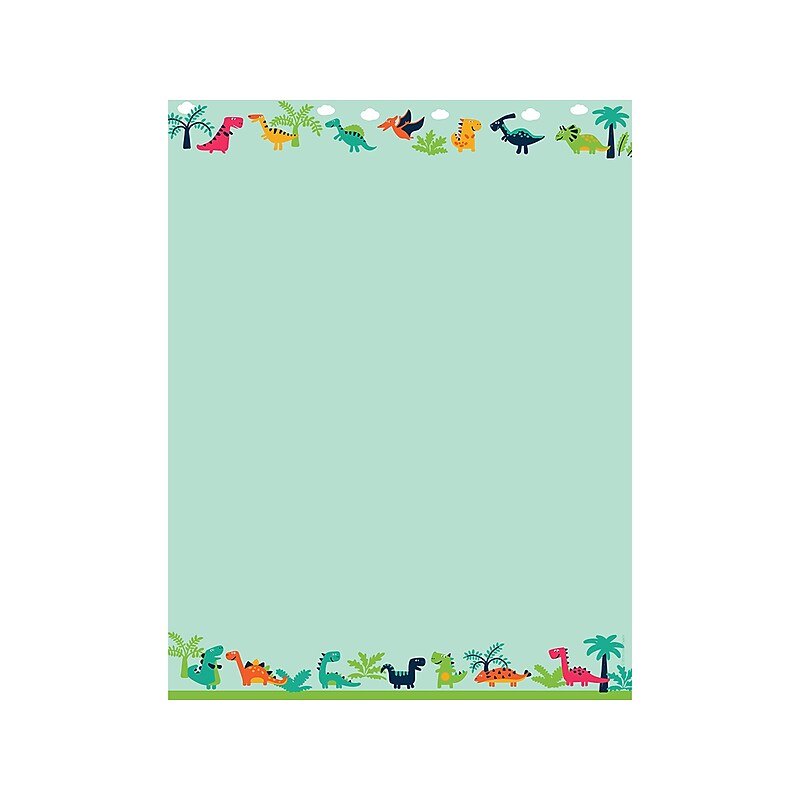 Great Papers! Happy Dinosaur Children Letterhead, Multicolor, 80 Per Pack (2019054) image 1