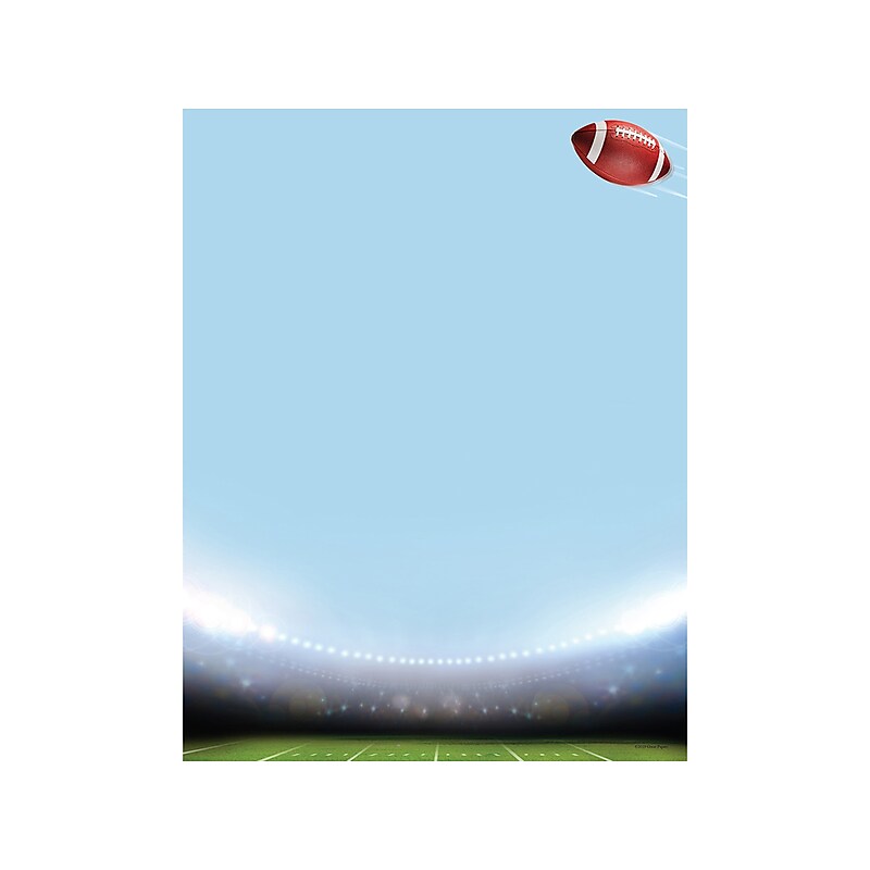 Great Papers! Game Time Football Letterhead, Multicolor, 80 Per Pack (2019060) image 1