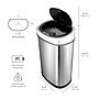Nine Stars Stainless Steel Motion Sensor Trash Can, 13.2 Gallon, Gray (DZT-50-9)~#|#~sp56441959_sc7