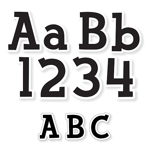 Creative Teaching Press Fancy Black Letters Pack 4" Punch Out Letters