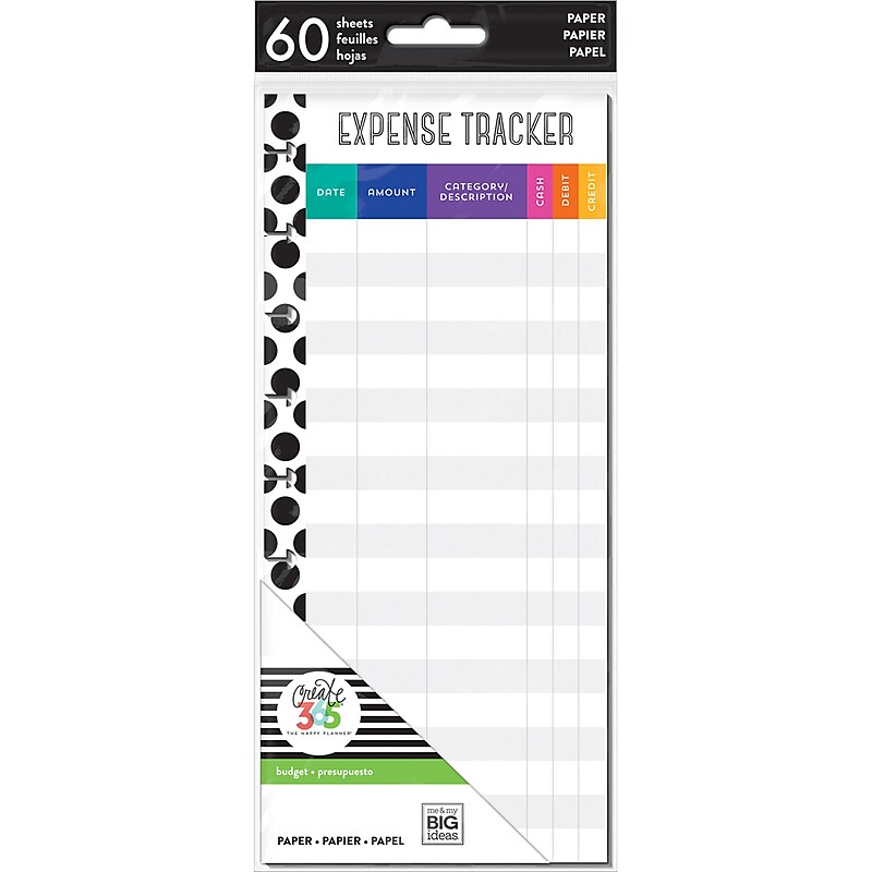 The Happy Planner Classic Half Sheet Note Paper, Budget (FIL-26 ) image 1