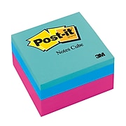 Post-it® Notes, 3" x 3", Pink Wave, 400 Sheets/Pad, 3 Pads/Pack (2027-RCR)
